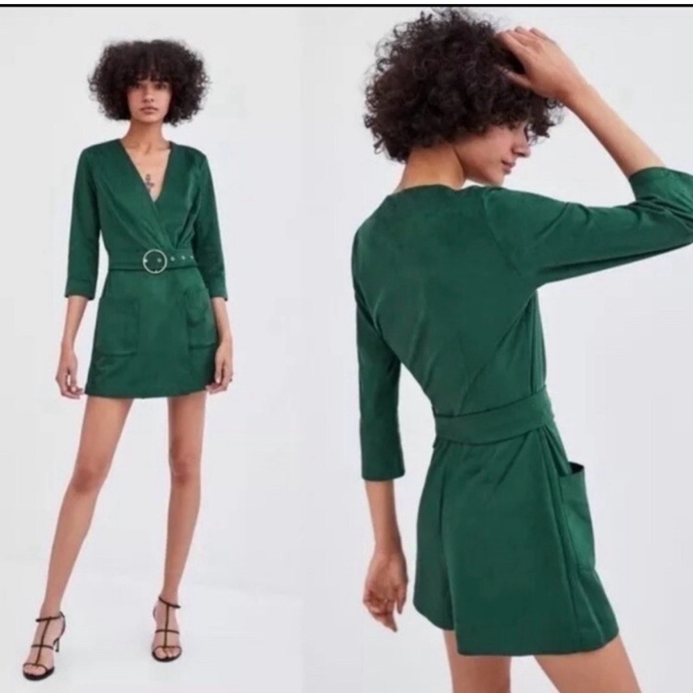 Zara TRF Forest Green romper
